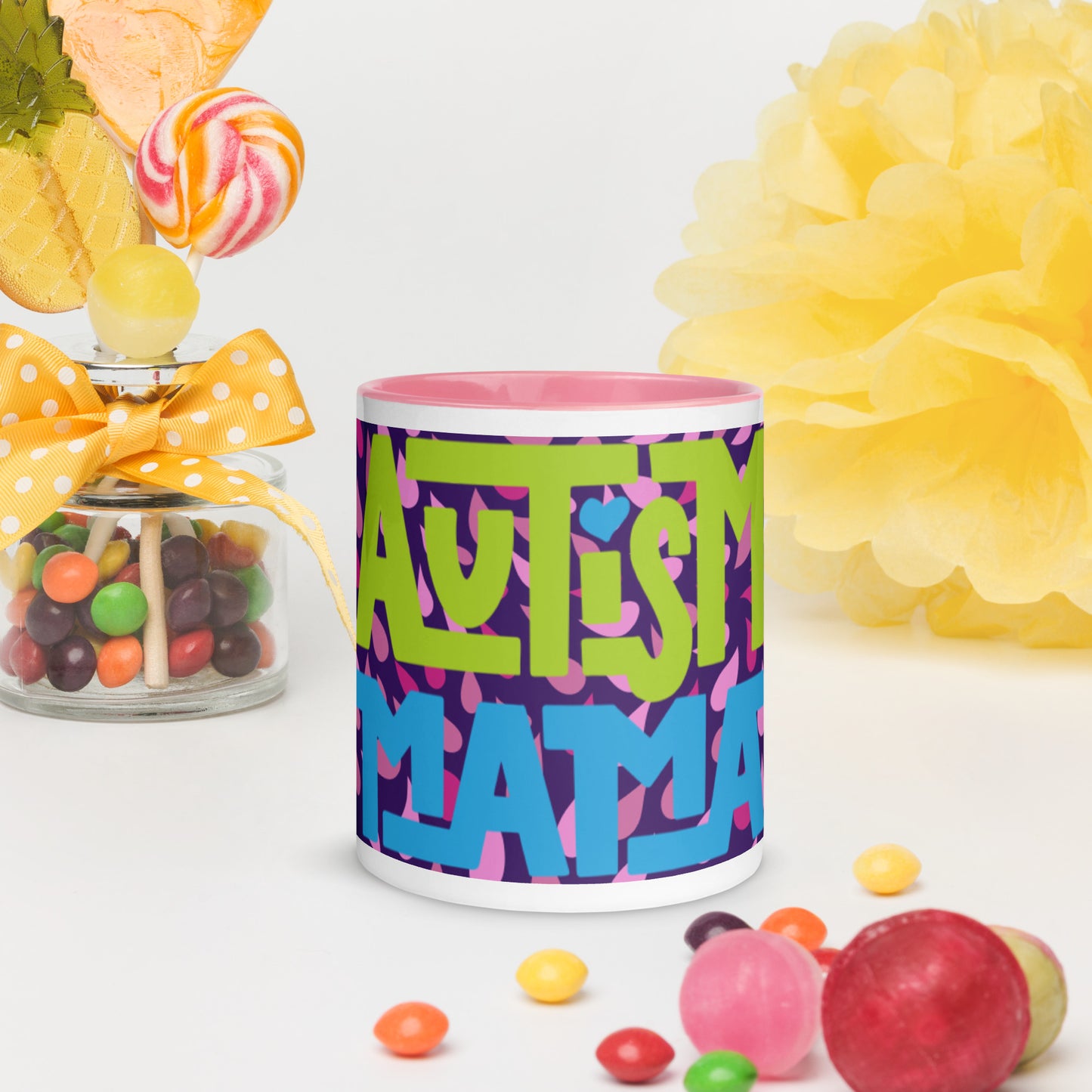 AUTISM MAMA- Mug with Color Inside