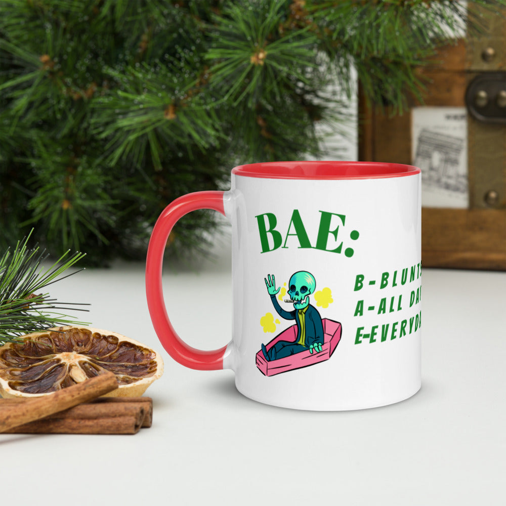 BAE- BLUNTS ALL DAY EVERYDAY- Mug with Color Inside