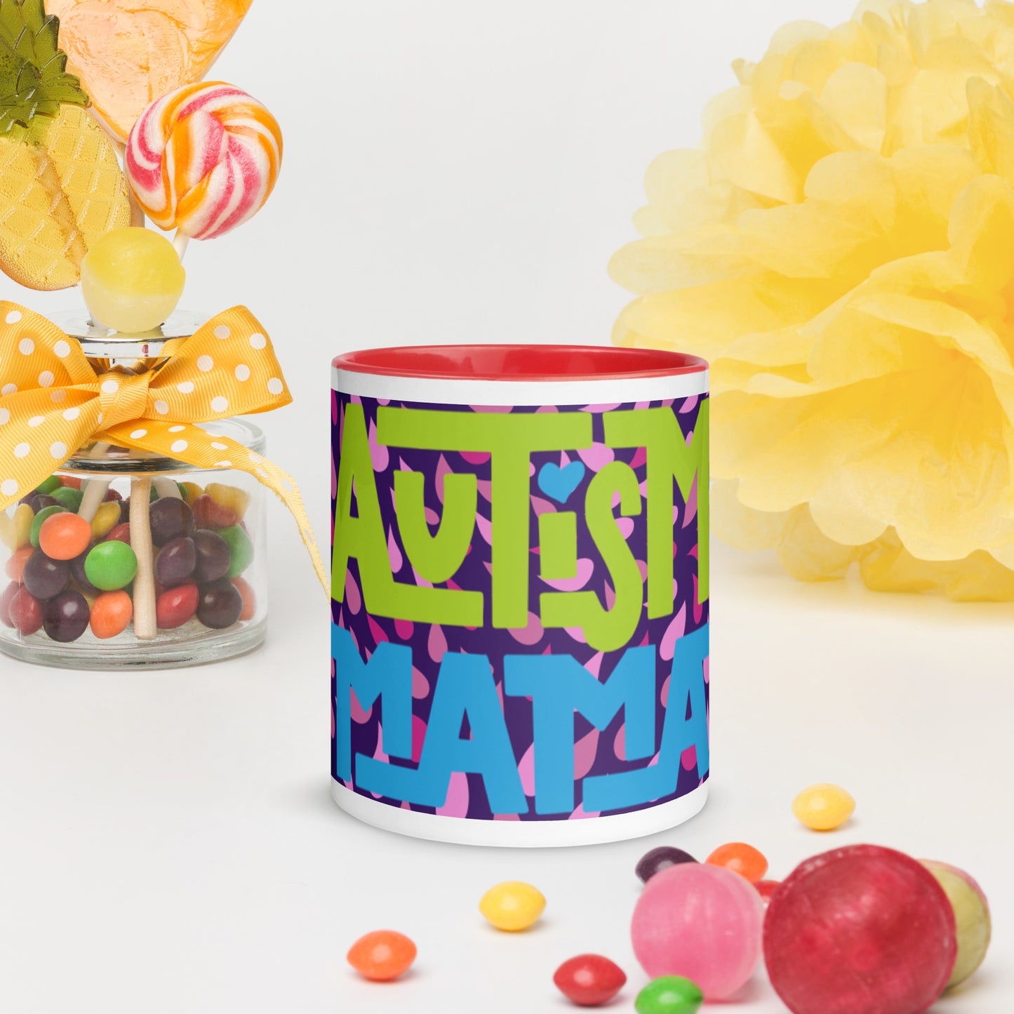 AUTISM MAMA- Mug with Color Inside