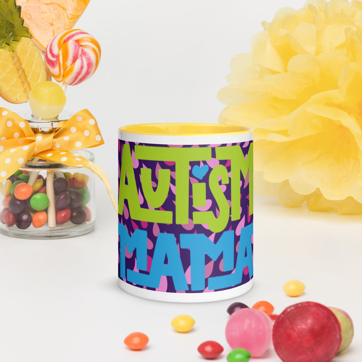 AUTISM MAMA- Mug with Color Inside
