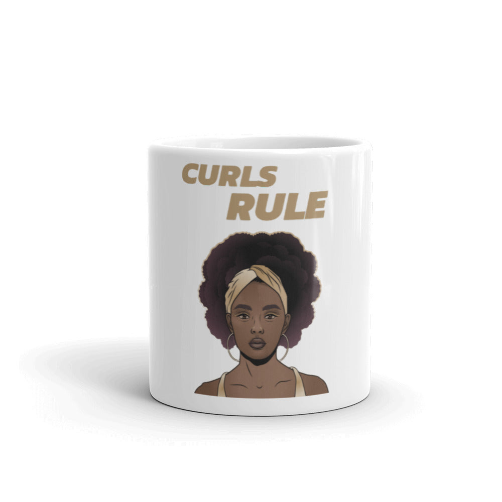 CURLS RULE- Mug