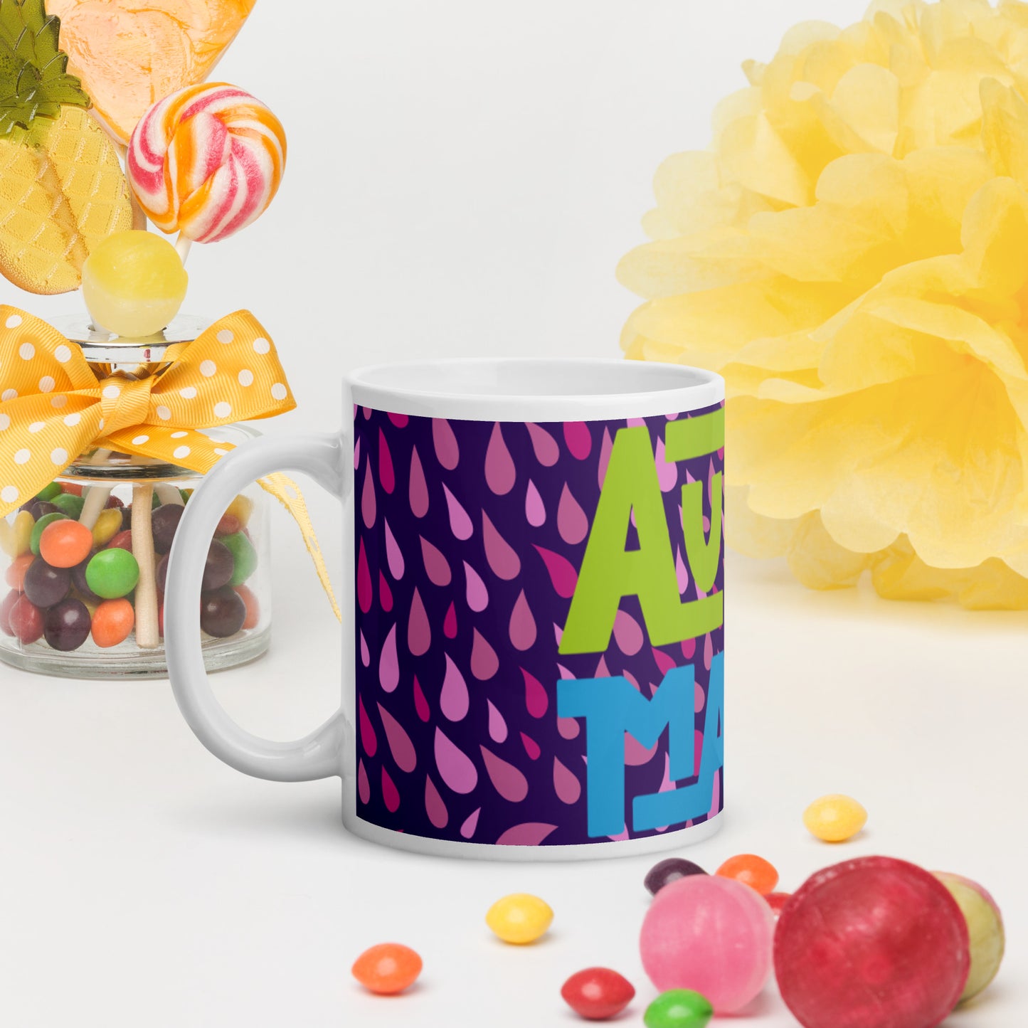 AUTISM MAMA- White glossy mug