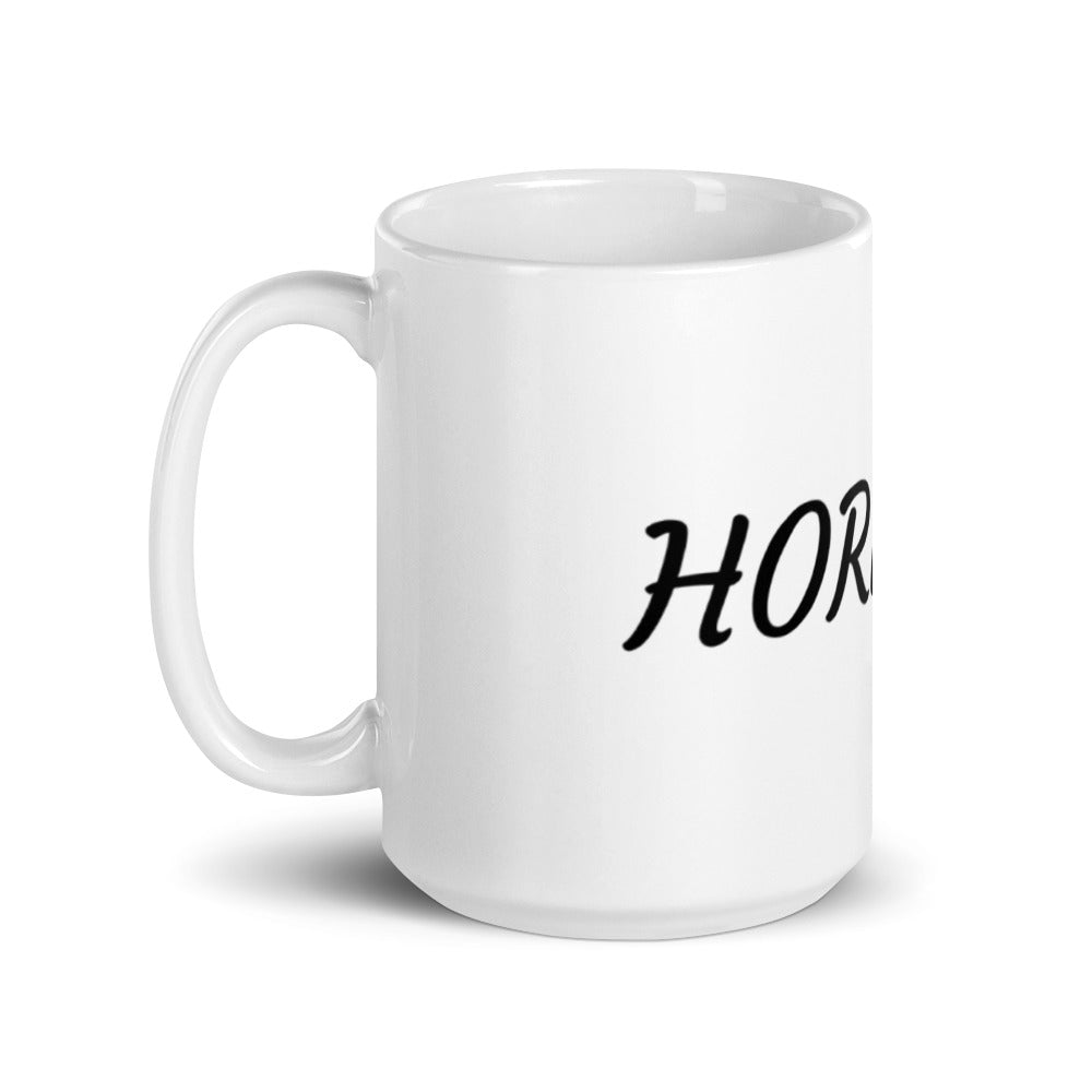 HORNGRY (HORNY AND HUNGRY)- White glossy mug