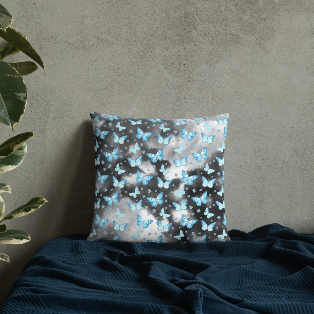 BLUE BUTTERFLIES- Basic Pillow