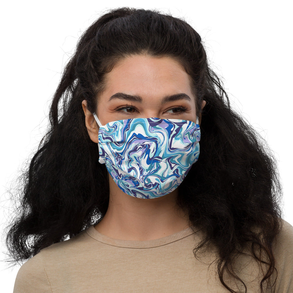 BLUE MARBLE- Premium face mask