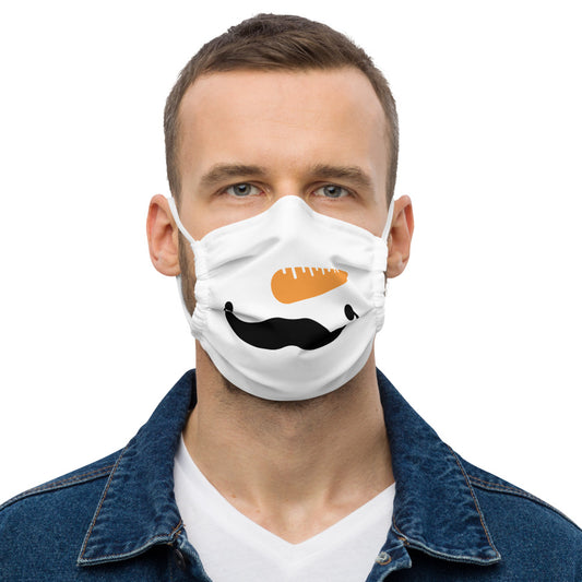 SNOWMAN MUSTACHE- Premium face mask