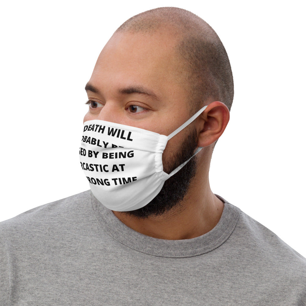 SARCASTIC DEATH- Premium face mask