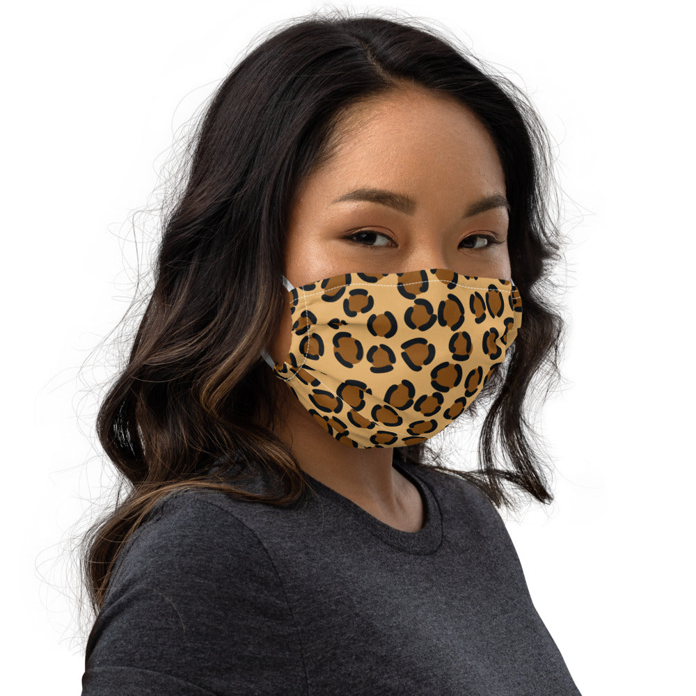 TAN LEOPARD- Premium face mask