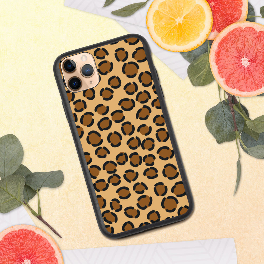 TAN LEOPARD- Biodegradable phone case