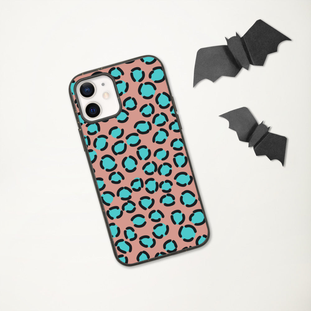 BLUE SPOT LEOPARD- Biodegradable phone case