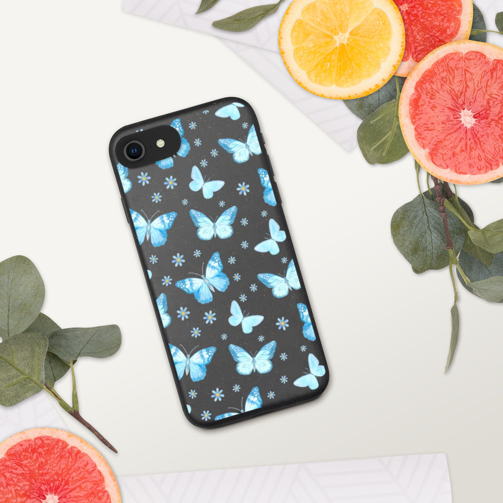 BLUE BUTTERFLIES- Biodegradable phone case