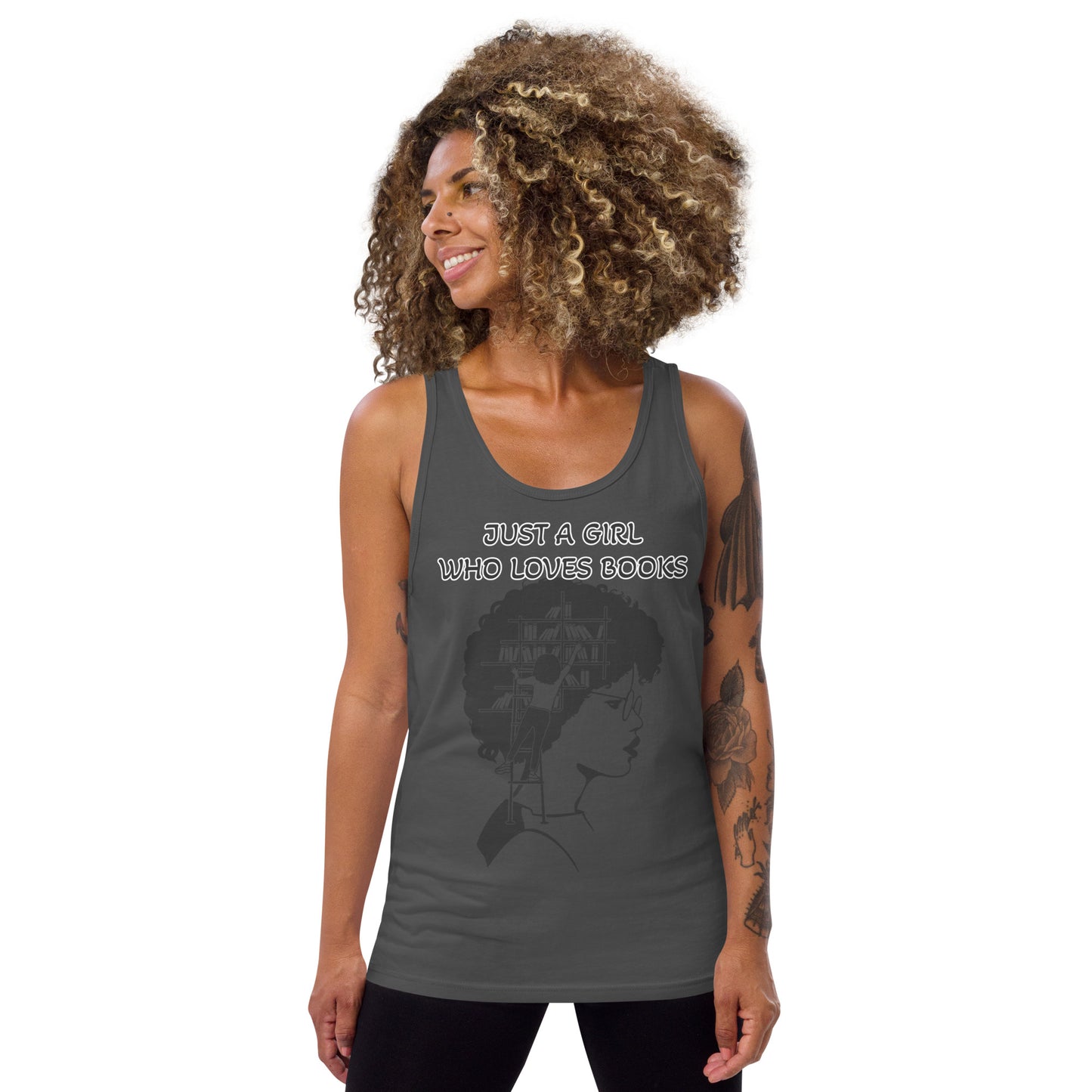 JUST A GIRL WHO LOVES BOOKS- Unisex Tank Top