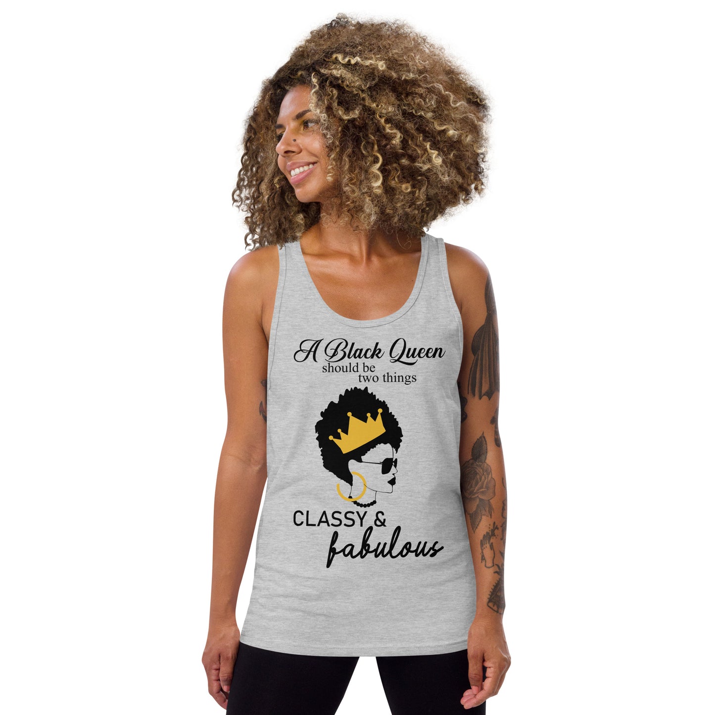 FABULOUS AND CLASSY BLACK QUEEN- Unisex Tank Top