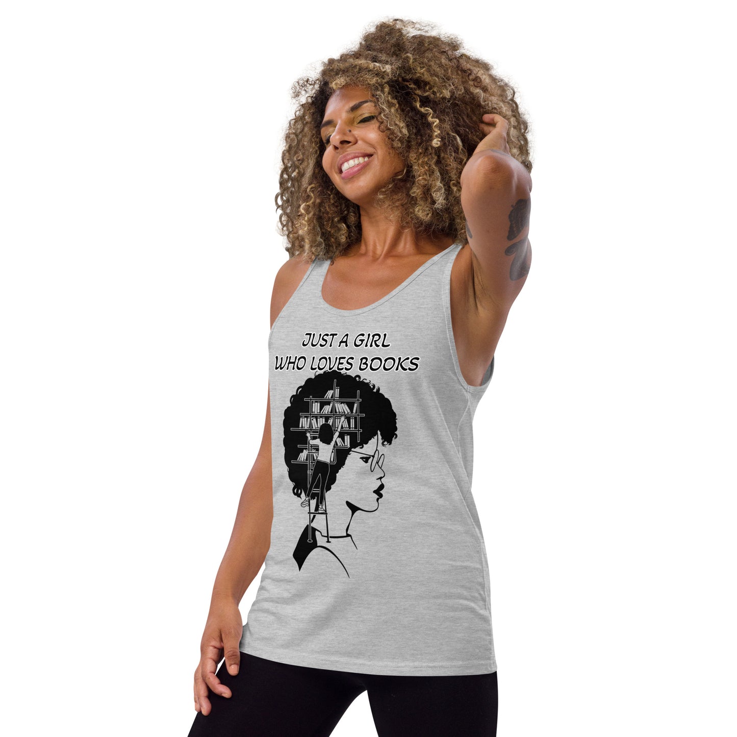 JUST A GIRL WHO LOVES BOOKS- Unisex Tank Top