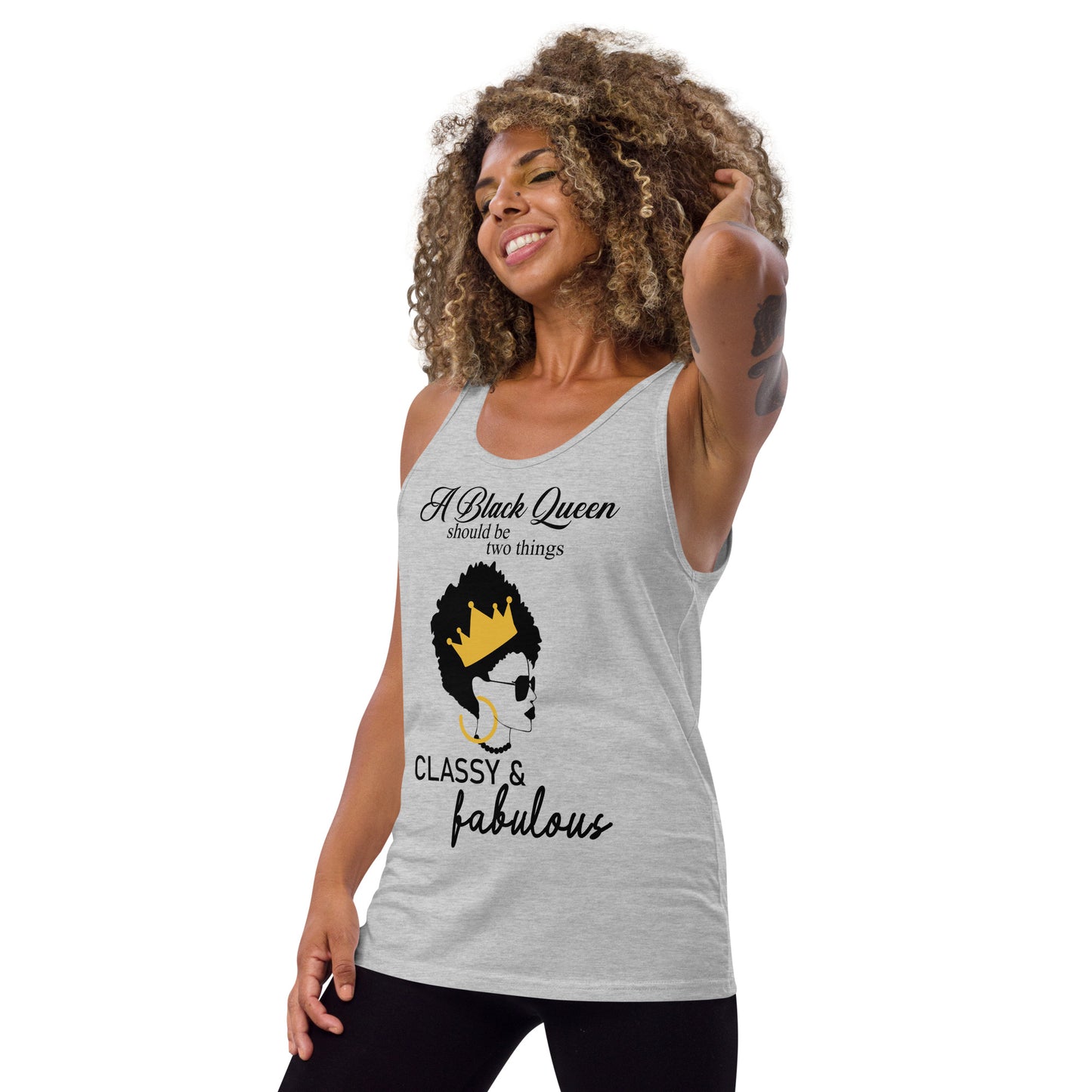 FABULOUS AND CLASSY BLACK QUEEN- Unisex Tank Top