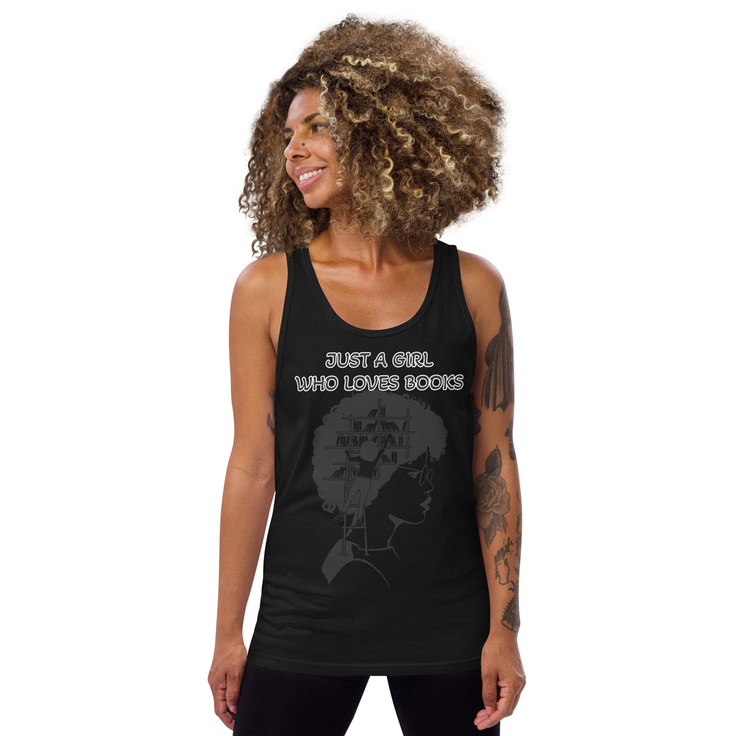 JUST A GIRL WHO LOVES BOOKS- Unisex Tank Top