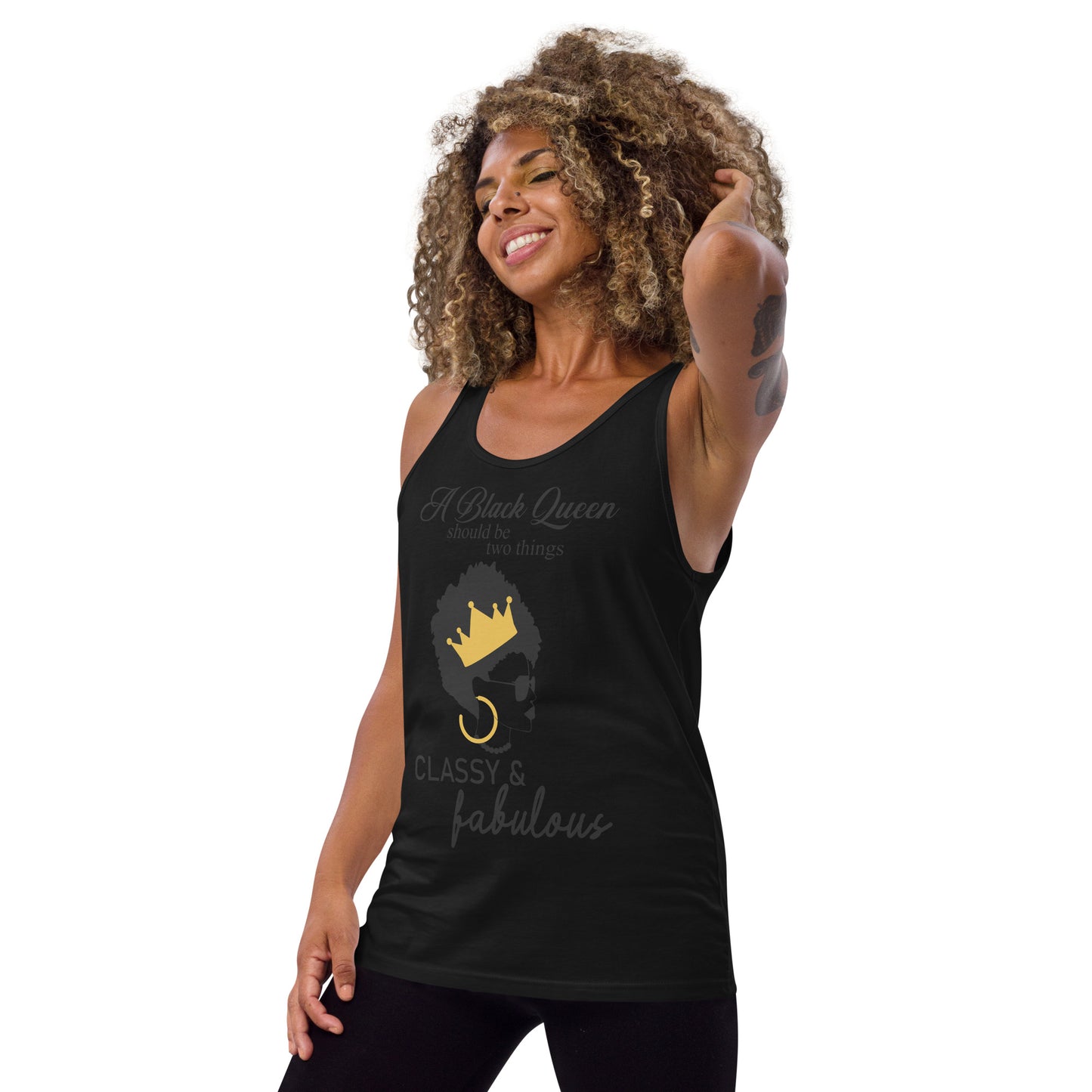 FABULOUS AND CLASSY BLACK QUEEN- Unisex Tank Top