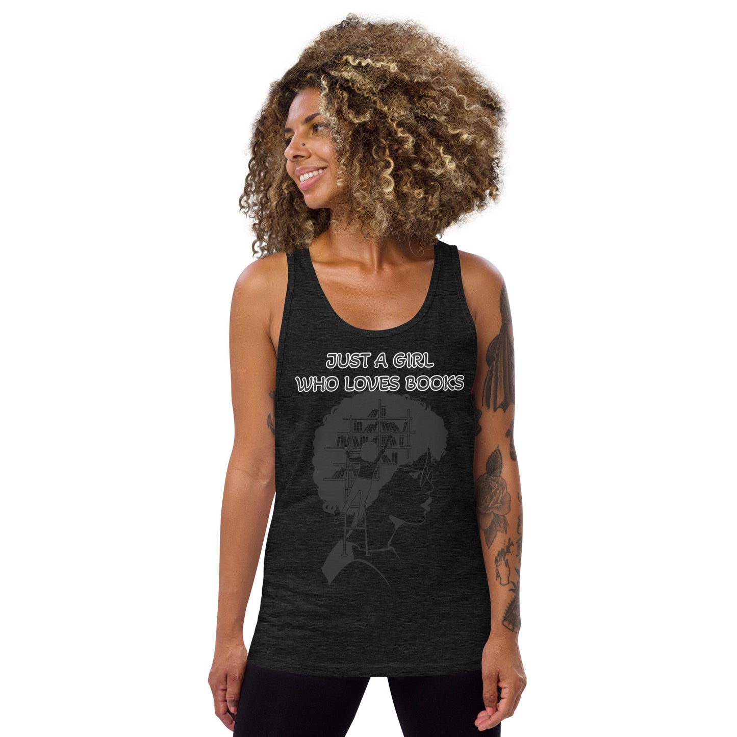 JUST A GIRL WHO LOVES BOOKS- Unisex Tank Top