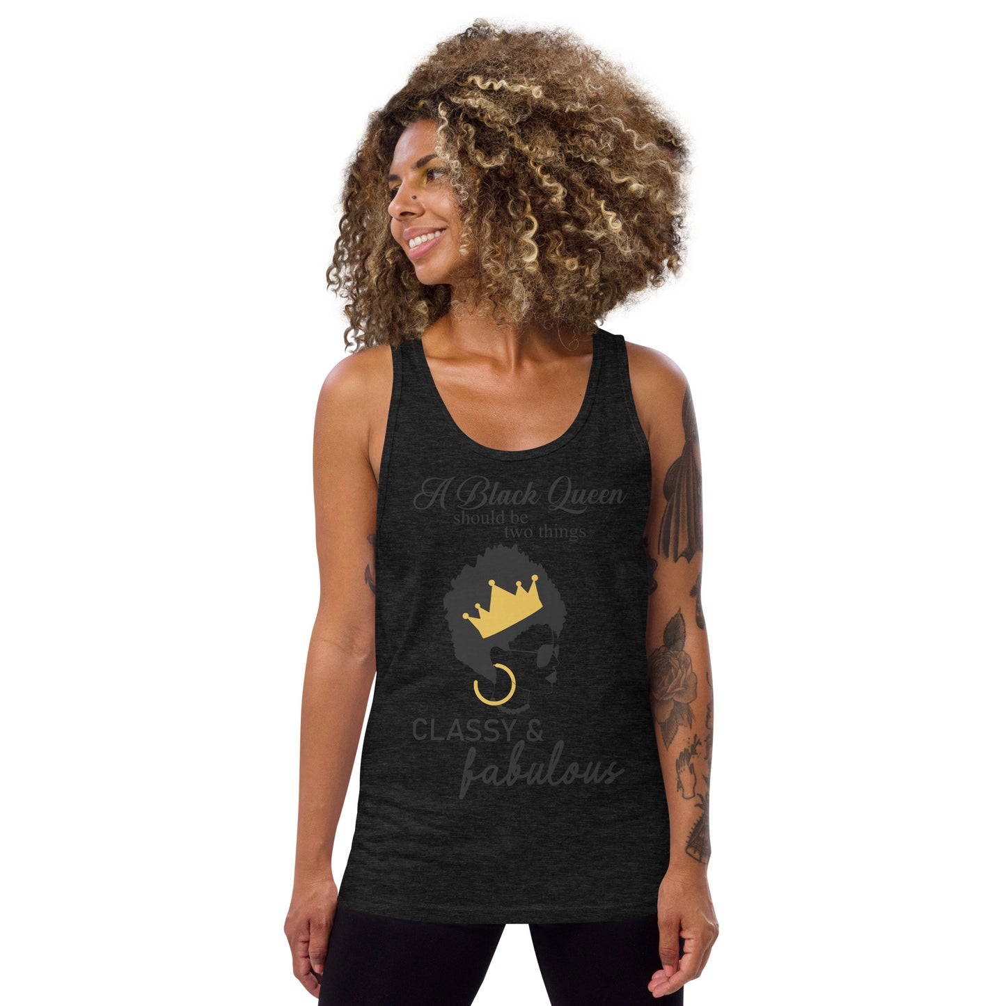 FABULOUS AND CLASSY BLACK QUEEN- Unisex Tank Top