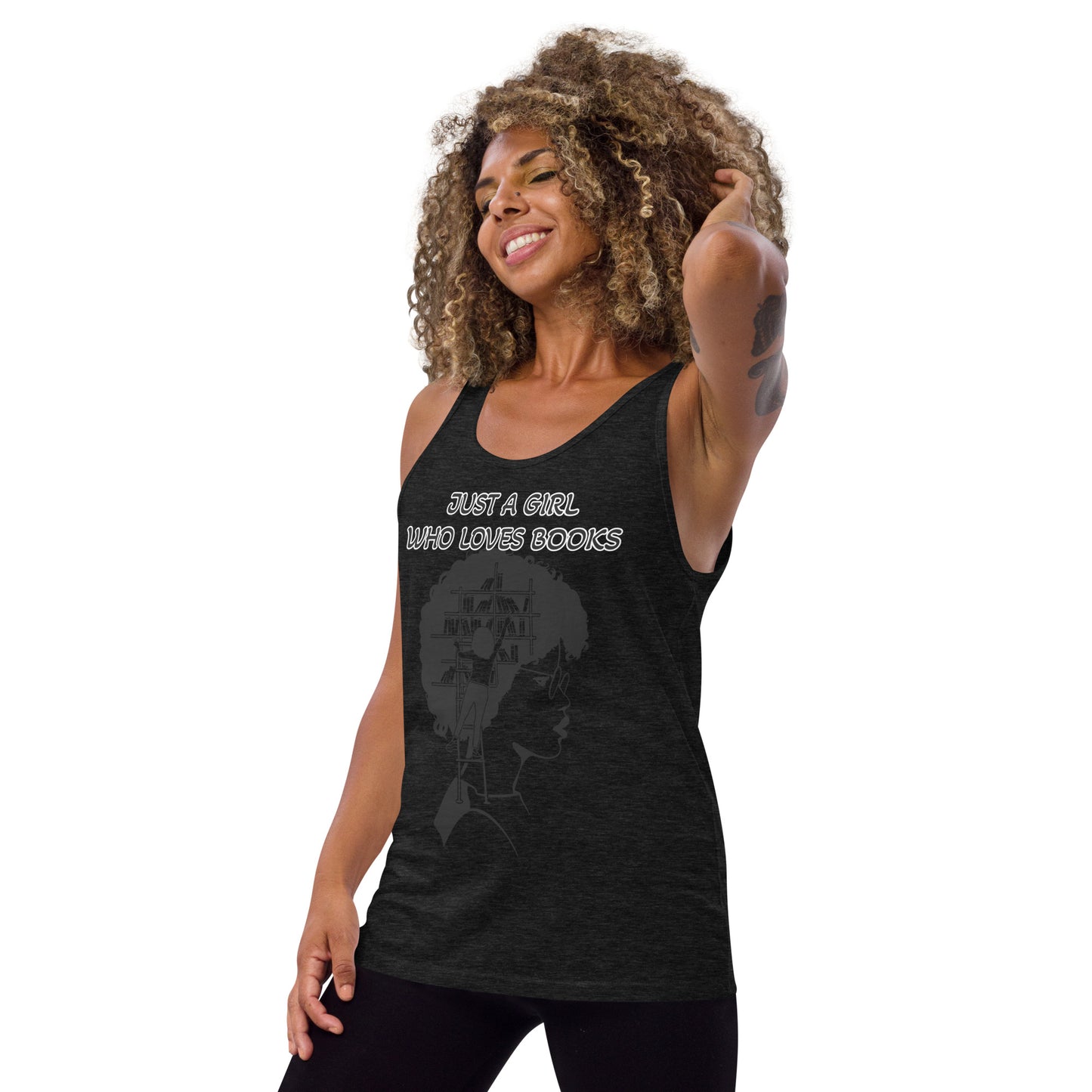 JUST A GIRL WHO LOVES BOOKS- Unisex Tank Top