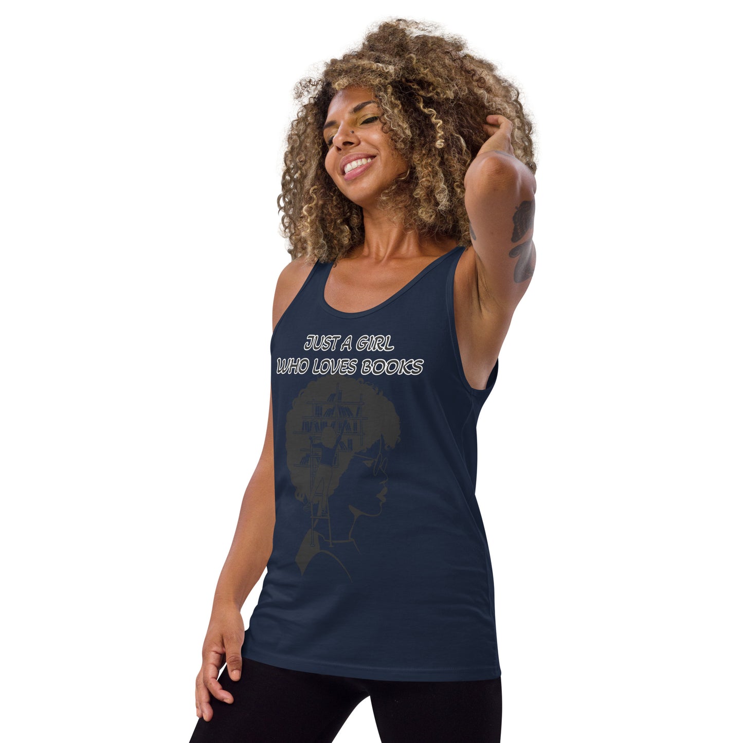 JUST A GIRL WHO LOVES BOOKS- Unisex Tank Top
