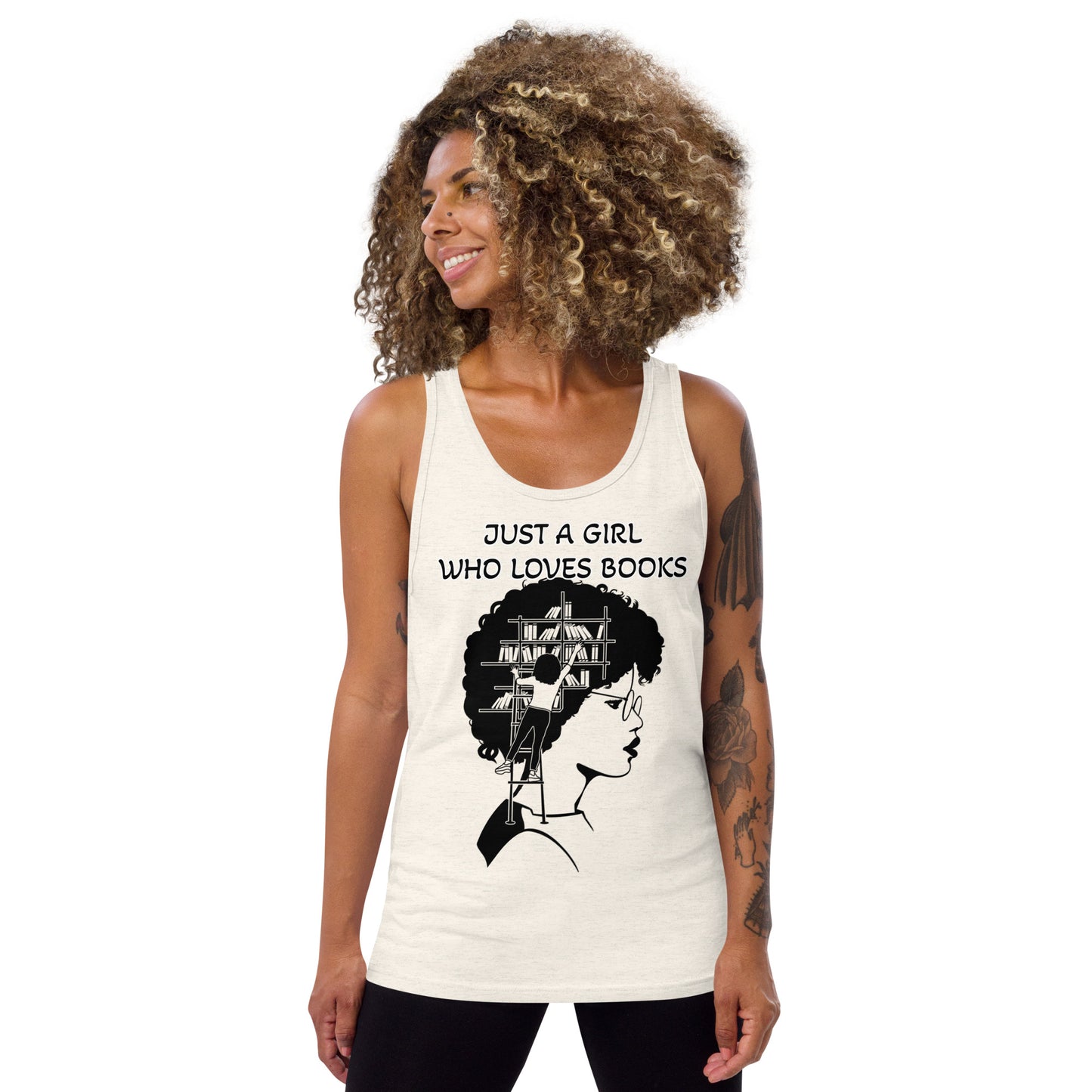 JUST A GIRL WHO LOVES BOOKS- Unisex Tank Top