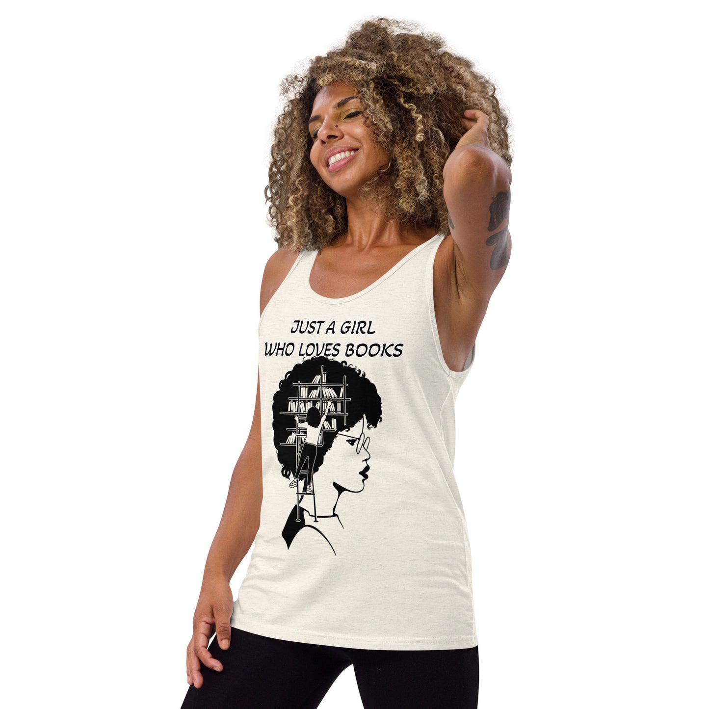 JUST A GIRL WHO LOVES BOOKS- Unisex Tank Top