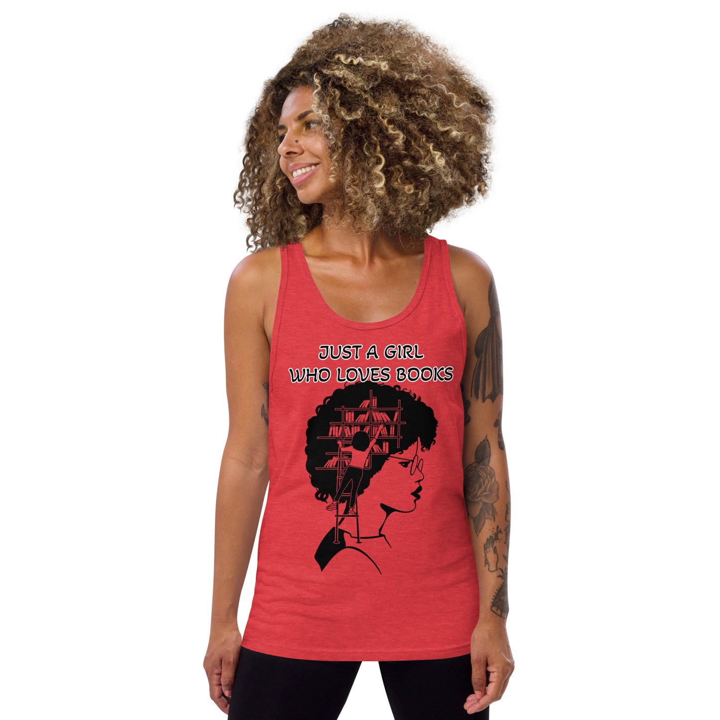 JUST A GIRL WHO LOVES BOOKS- Unisex Tank Top