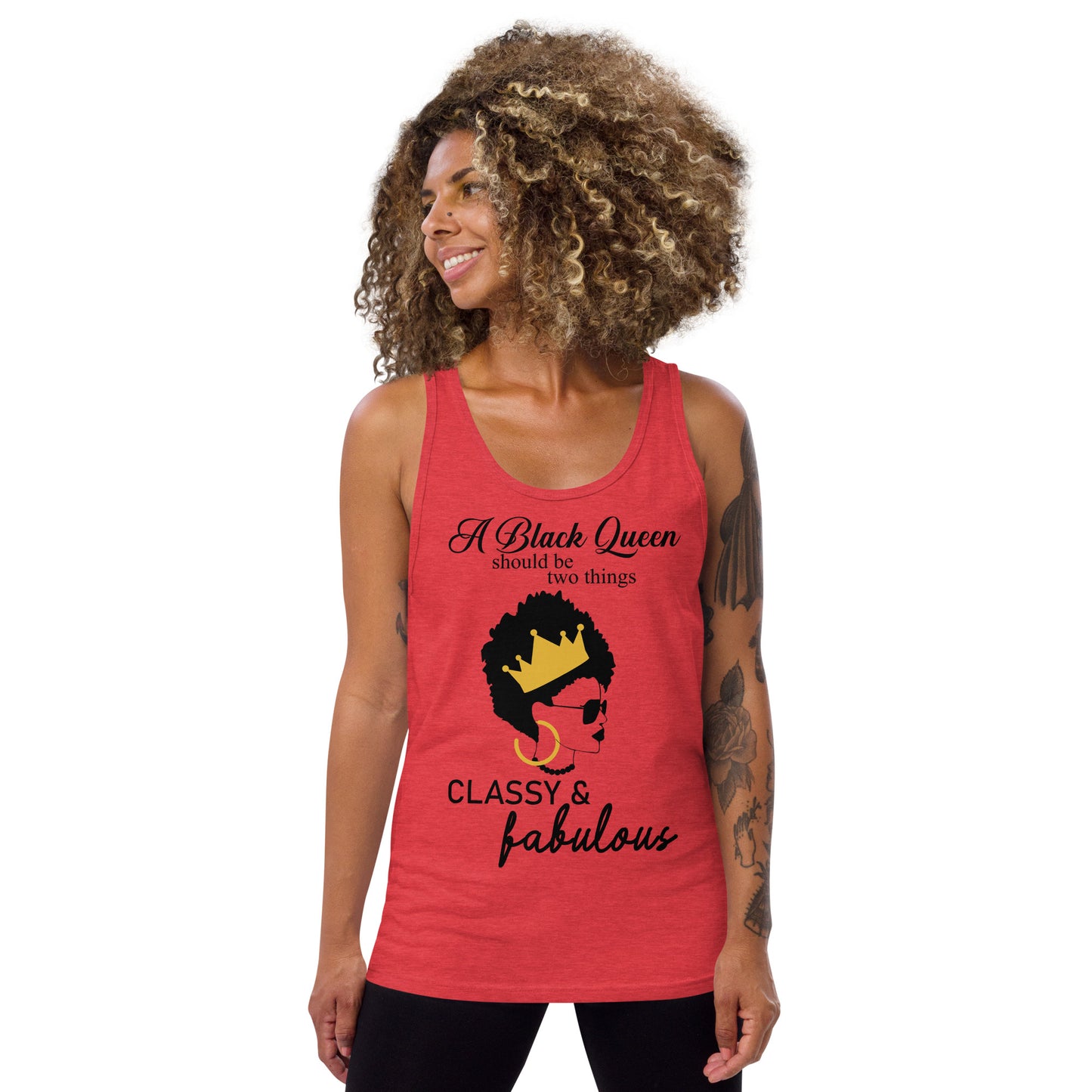 FABULOUS AND CLASSY BLACK QUEEN- Unisex Tank Top