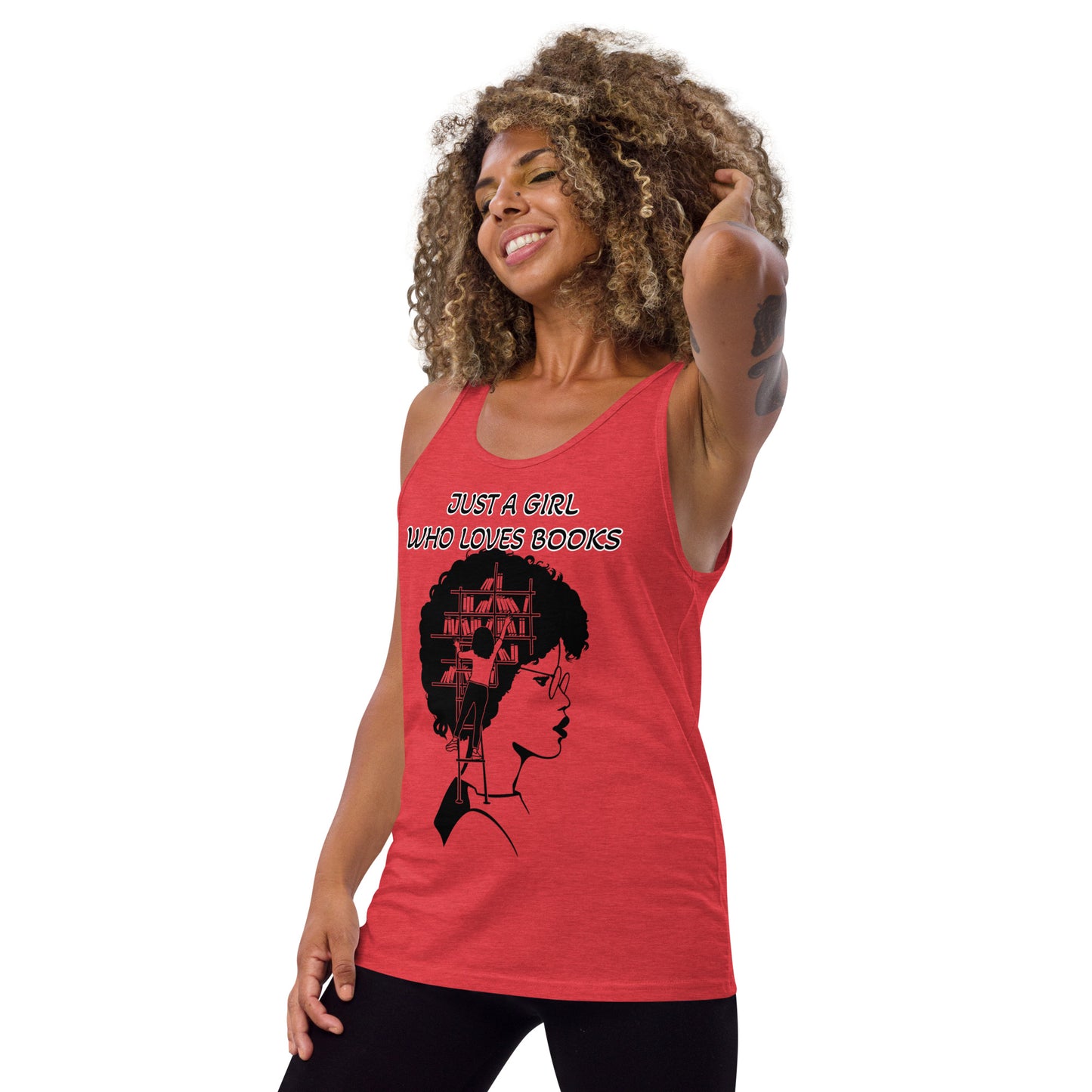 JUST A GIRL WHO LOVES BOOKS- Unisex Tank Top