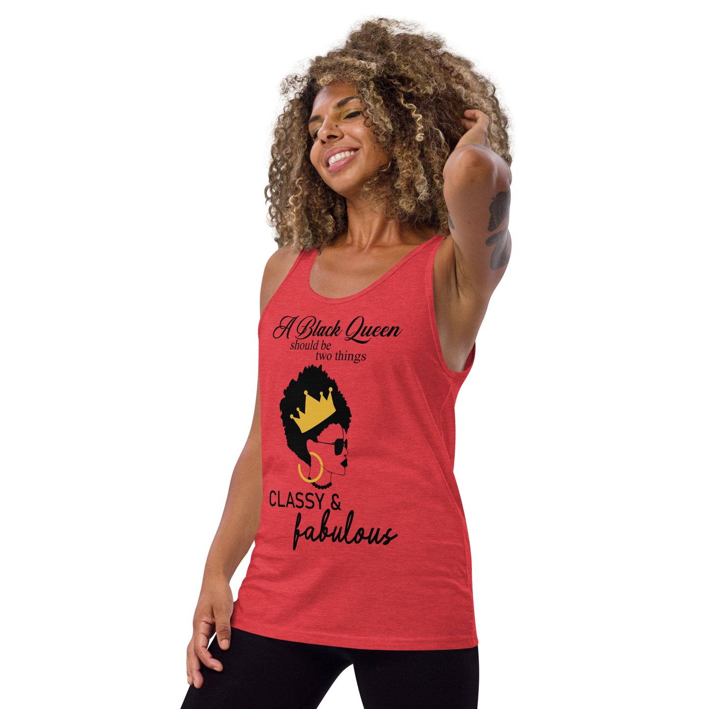 FABULOUS AND CLASSY BLACK QUEEN- Unisex Tank Top