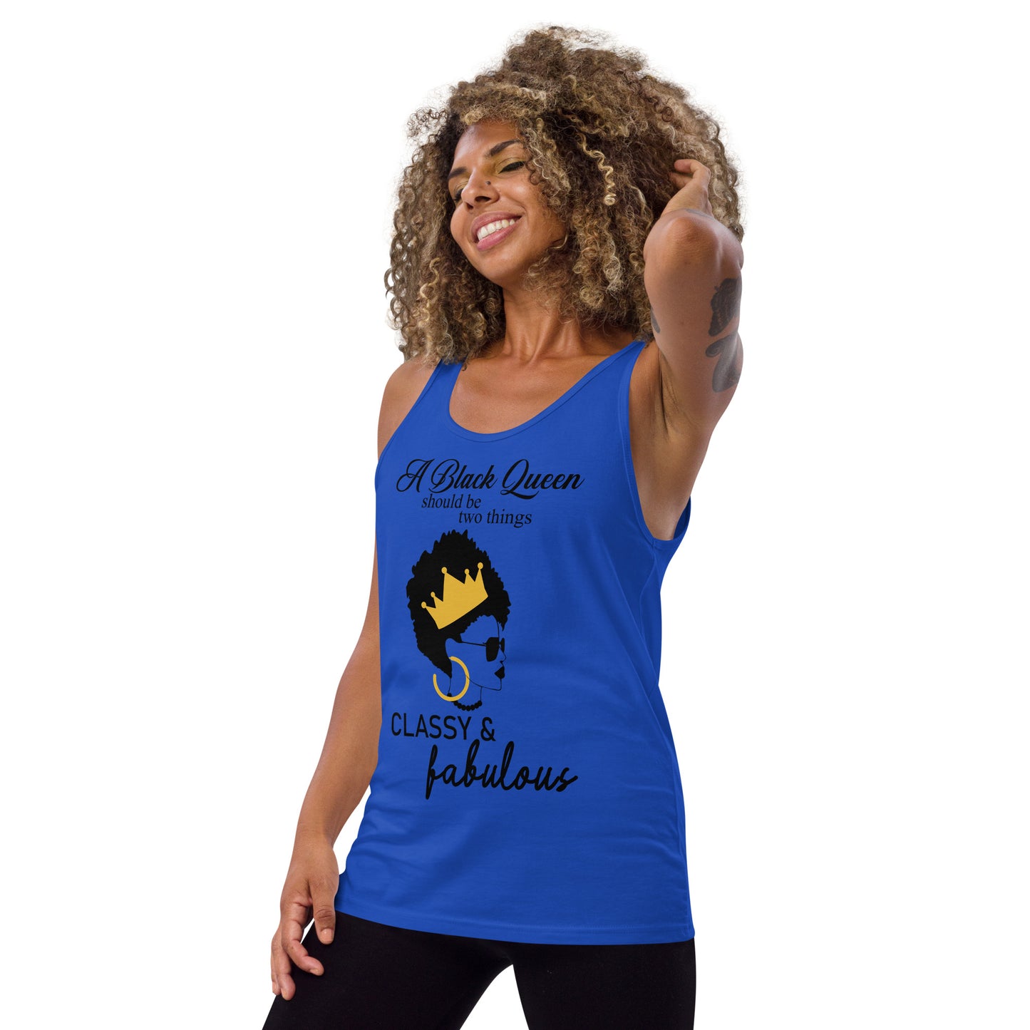FABULOUS AND CLASSY BLACK QUEEN- Unisex Tank Top
