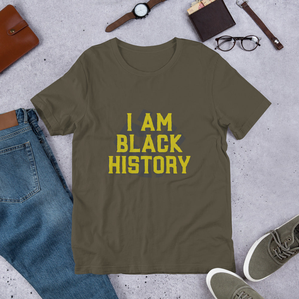 I AM BLACK HISTORY- Short-Sleeve Unisex T-Shirt