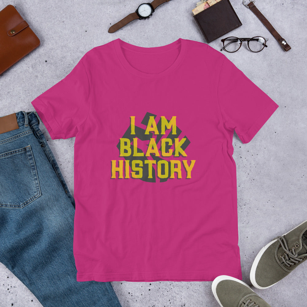 I AM BLACK HISTORY- Short-Sleeve Unisex T-Shirt