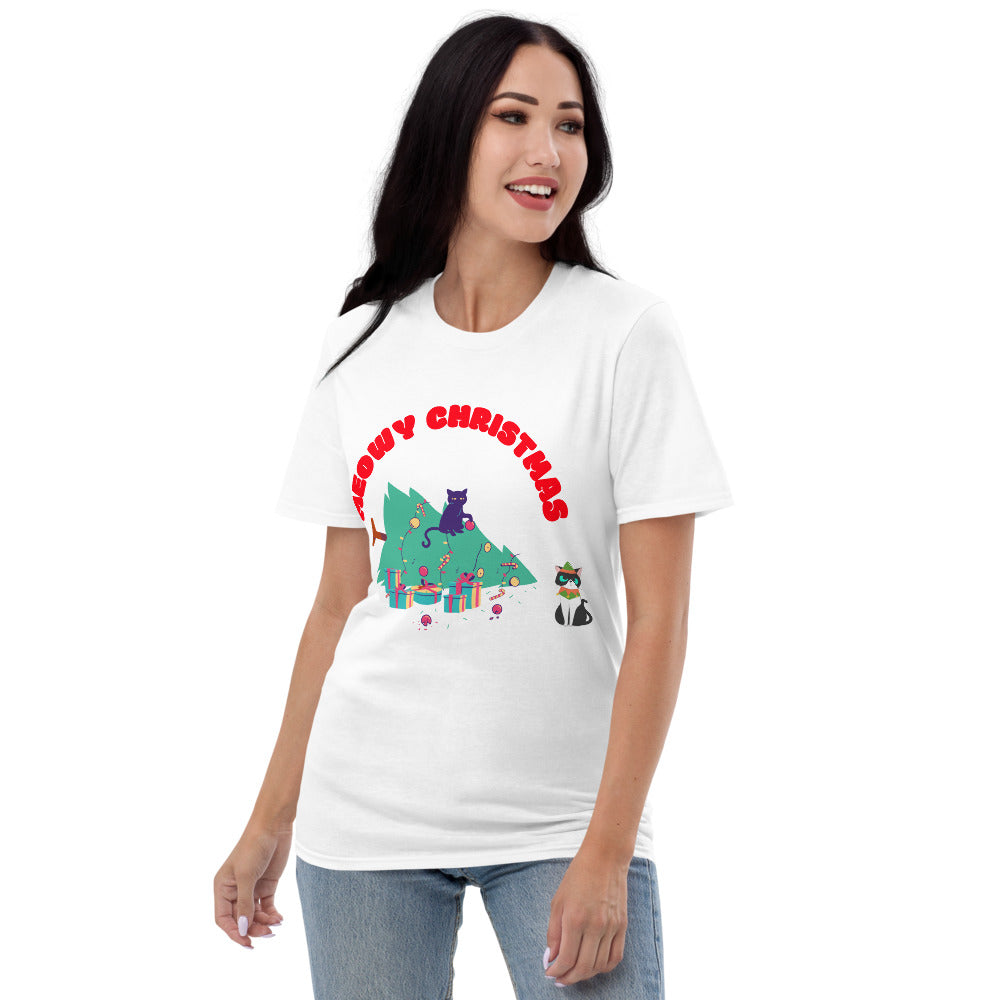 MEOWY CHRISTMAS - Unisex Short-Sleeve T-Shirt