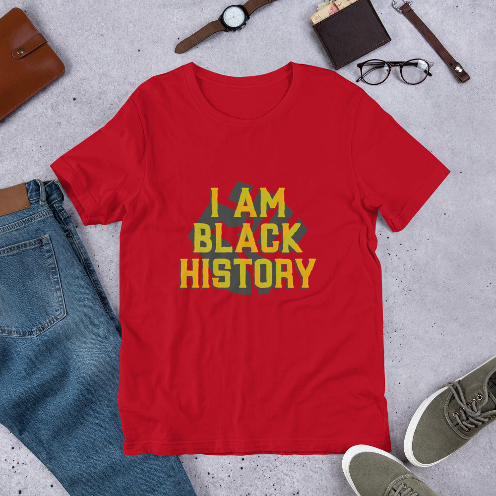 I AM BLACK HISTORY- Short-Sleeve Unisex T-Shirt