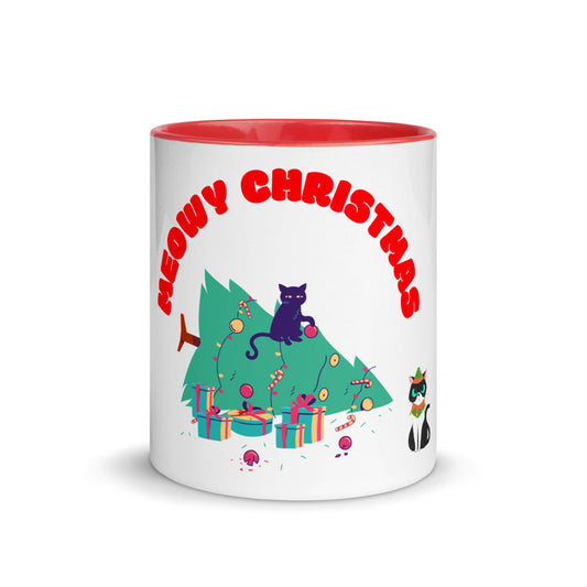 MEOWY CHRISTMAS- Mug with Color Inside