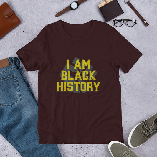 I AM BLACK HISTORY- Short-Sleeve Unisex T-Shirt