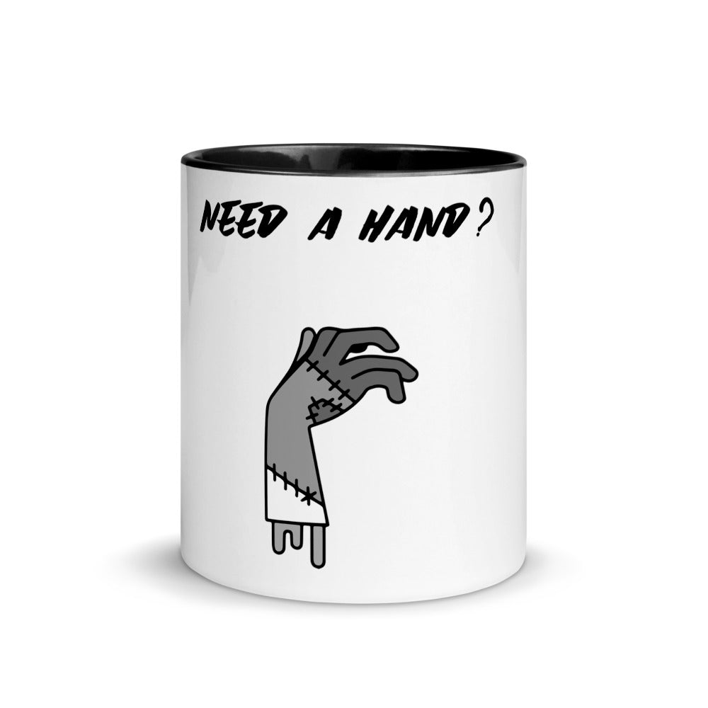 NEED A HAND?- Mug with Color Inside