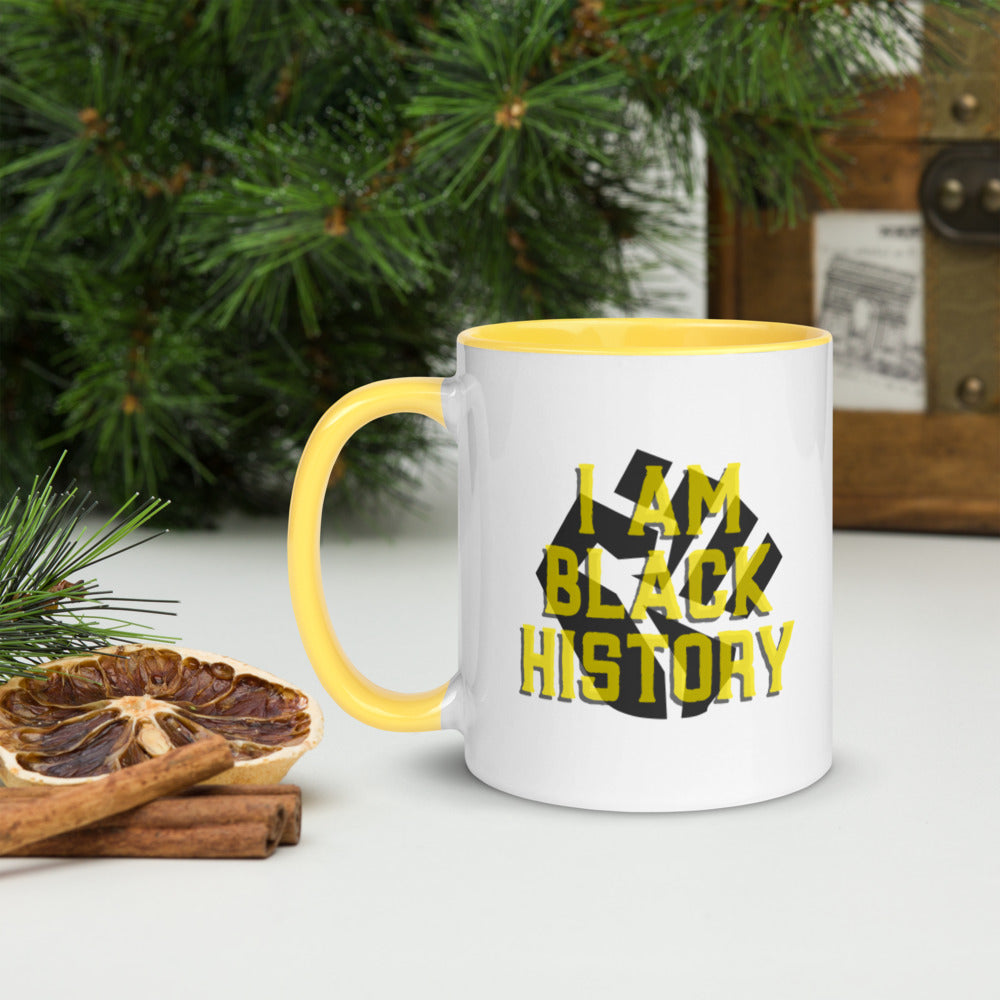 I AM BLACK HISTORY- Mug with Color Inside