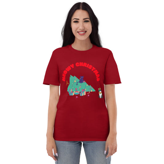 MEOWY CHRISTMAS - Unisex Short-Sleeve T-Shirt