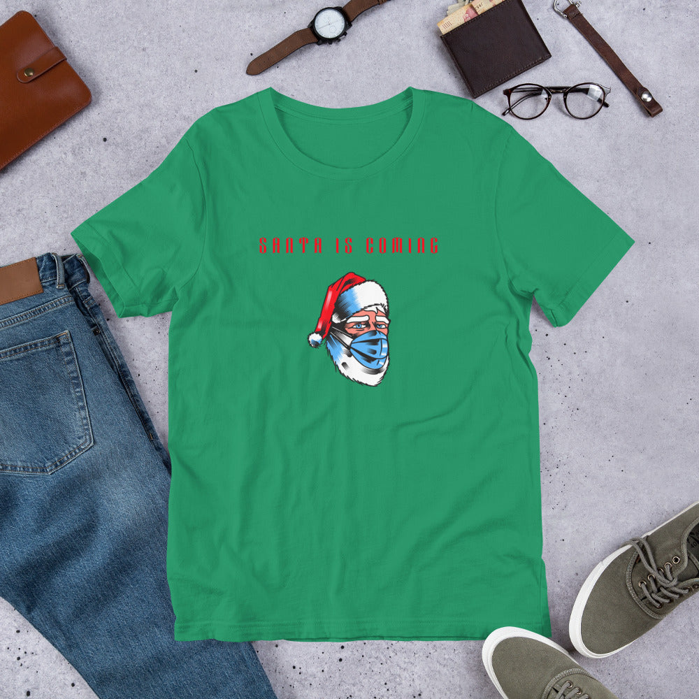 SANTA IS COMING- Short-Sleeve Unisex T-Shirt