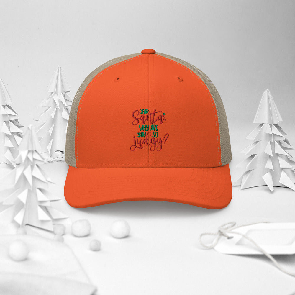 DEAR SANTA, WHY ARE YOU SO JUDGY- Trucker Cap