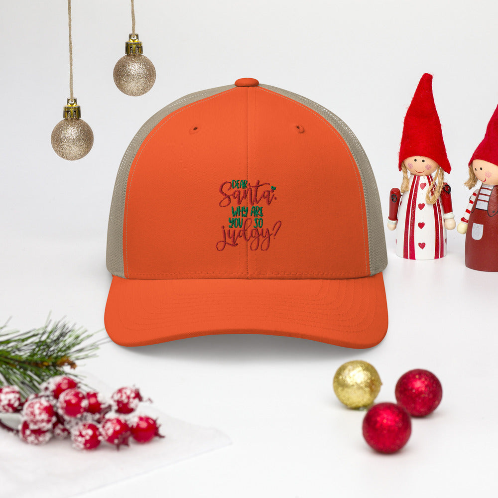 DEAR SANTA, WHY ARE YOU SO JUDGY- Trucker Cap