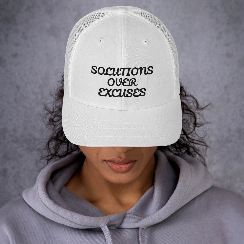 SOLUTIONS OVER EXCUSES- Trucker Cap