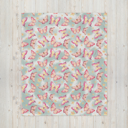 NUDE BUTTERFLIES- Throw Blanket