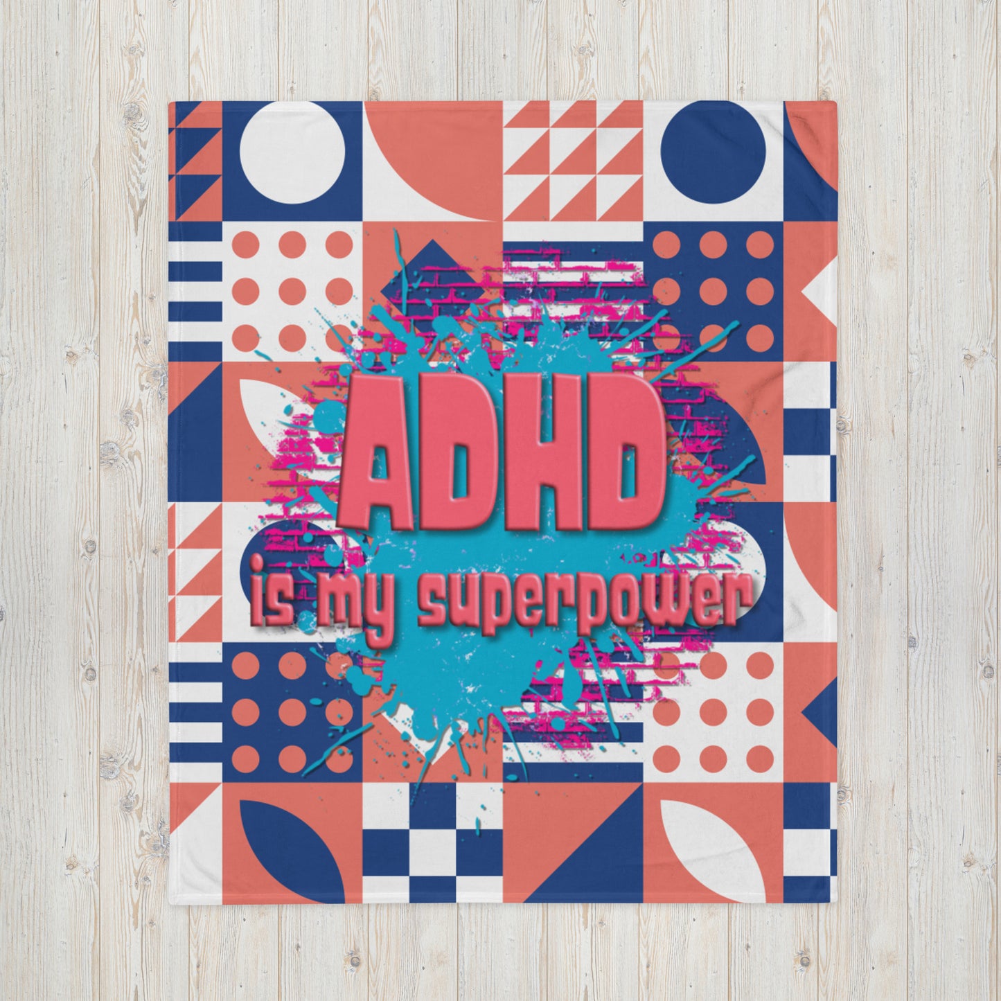 ADHD IS MY SUPERPOWER- Throw Blanket