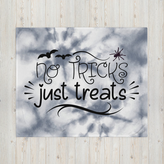 NO TRICKS, JUST TREATS- Throw Blanket