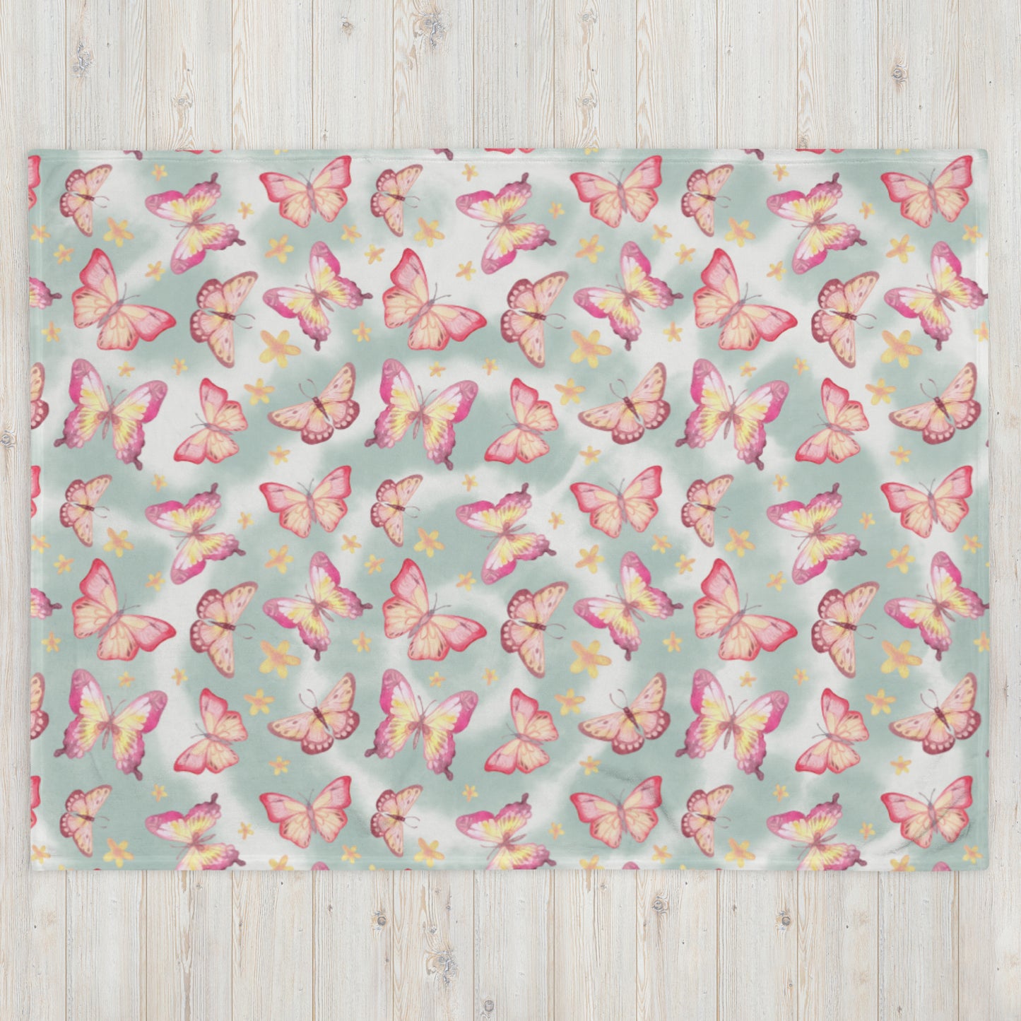 NUDE BUTTERFLIES- Throw Blanket