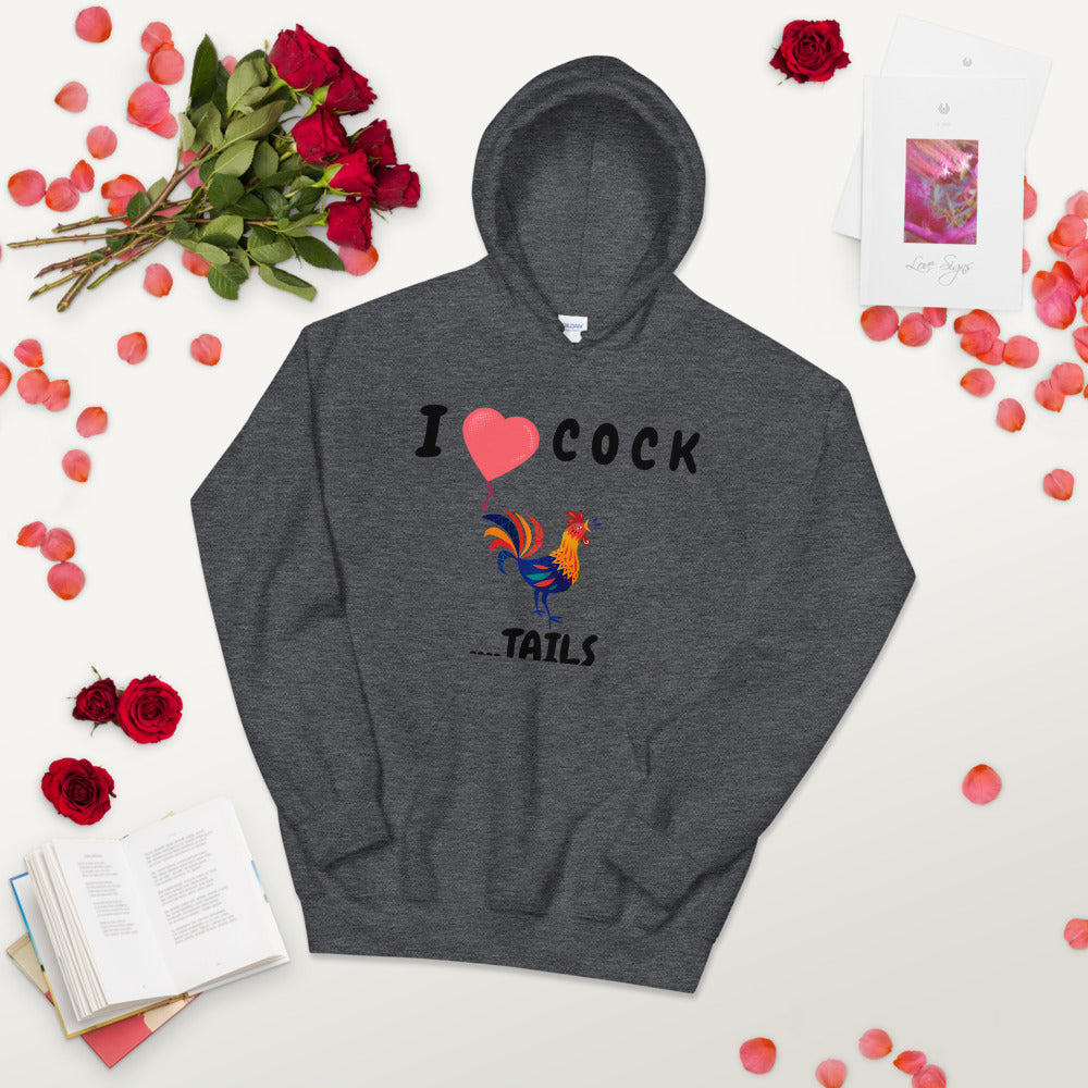 I HEART COCK.... TAILS- Unisex Hoodie
